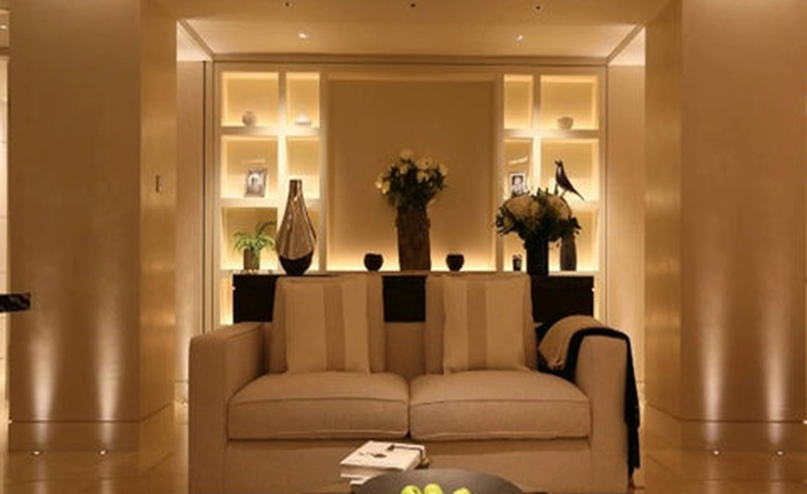 Layered lighting home office setup