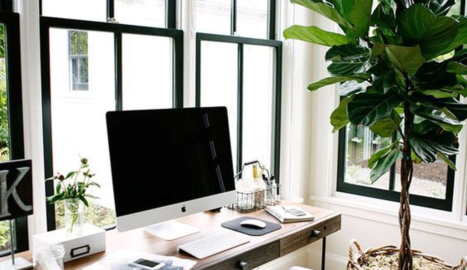 Natural light home office design